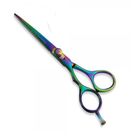 Rainbow Hair Cutting Scissors with Flared Finger Rest